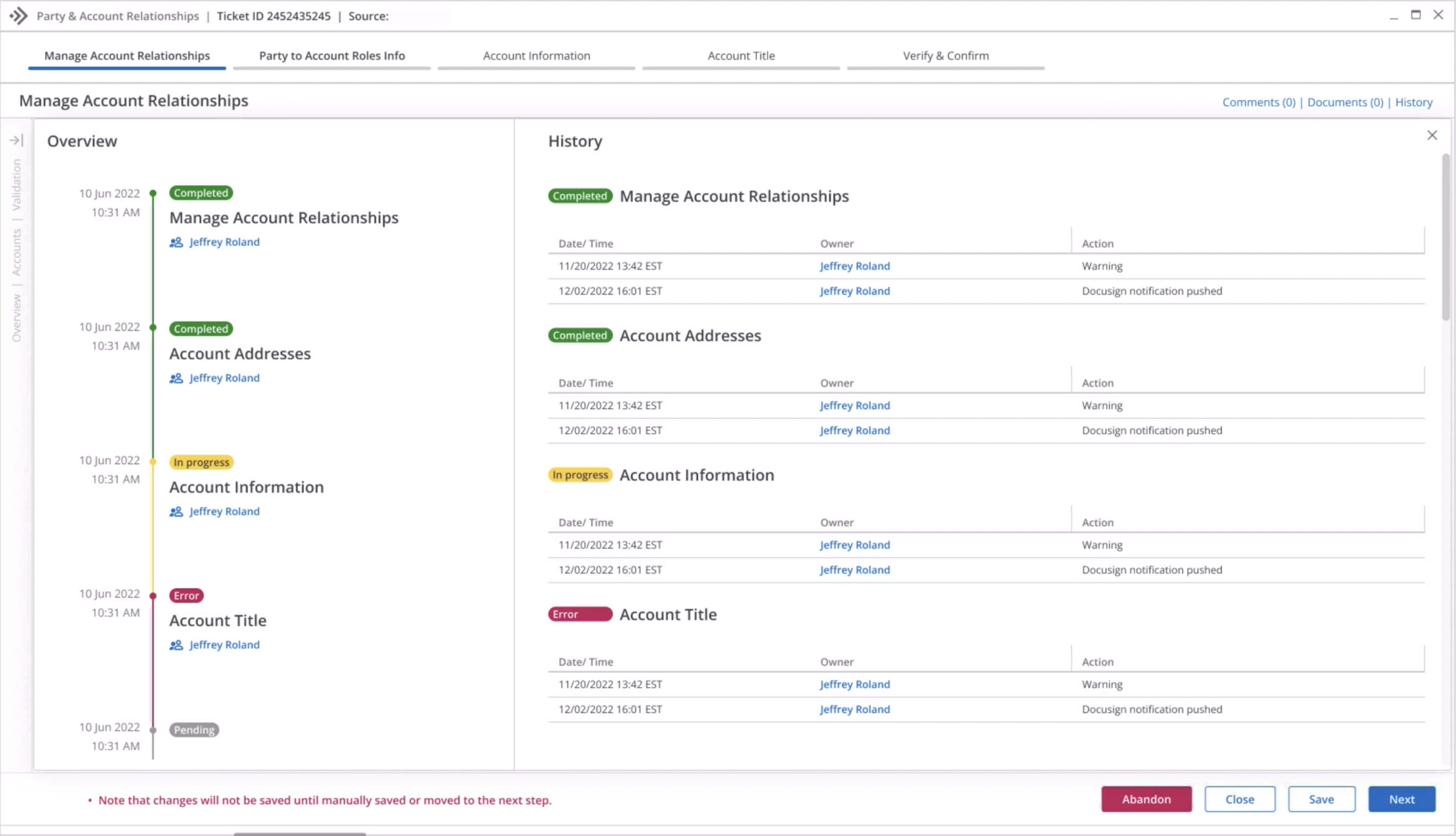 Unified Client Request UI Image